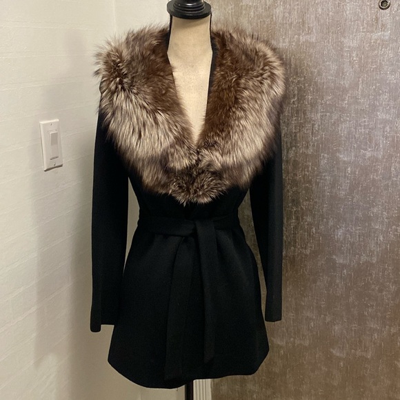 Real fox trim cardigan, XS - Picture 2 of 11